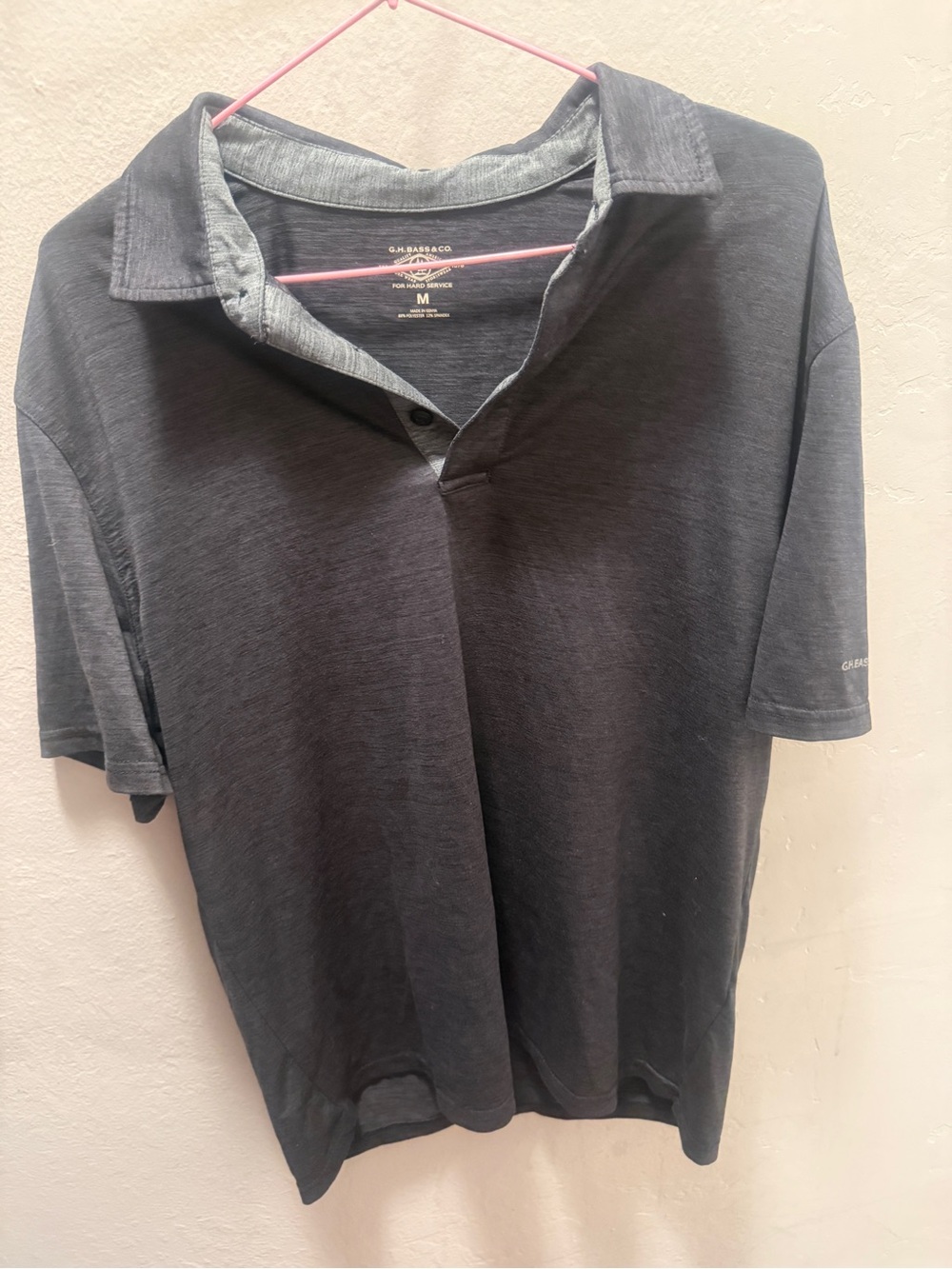 G.H. Bass & Co. Men’s Dark Charcoal Polo Shirt